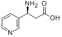 (S)-3-アミノ-3-(3-ピリジニル)プロパン酸 化学構造式