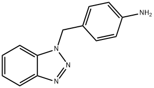 4-(1H-1,2,3-ベンゾトリアゾール-1-イルメチル)フェニルアミン 化学構造式