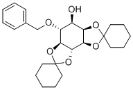 1,2:4,5-二-O-(1-甲基亚乙基)-DL-CHIRO-肌醇 6-苯甲酸酯, 129094-34-4, 结构式