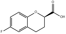 (R)-6-Fluoro-3,4-dihydro-2H-1-benzopyran-2-carboxylicacid  Struktur