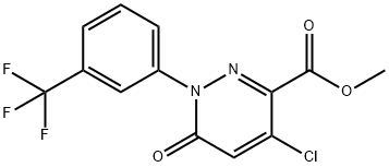 4-氯-6-氧代-1-(3-(三氟甲基)苯基)-1,6-二氢哒嗪-3-羧酸甲酯, 129109-18-8, 结构式