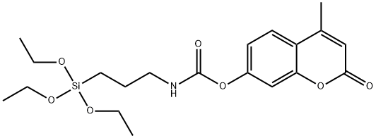 O-4-METHYLCOUMARINYL-N-[3-(TRIETHOXYSILYL)PROPYL]CARBAMATE Structure