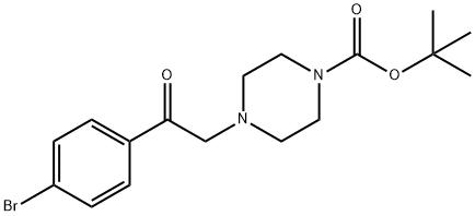 tert-Butyl 4-(2-(4-bromophenyl)-2-oxoethyl)piperazine-1-carboxylate Structure