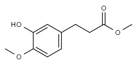 3-(3-ヒドロキシ-4-メトキシフェニル)プロパン酸メチル 化学構造式