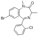 1,3-Dihydro-7-bromo-5-(2-chlorophenyl)-1,3-dimethyl-2H-1,4-benzodiazep in-2-one Structure