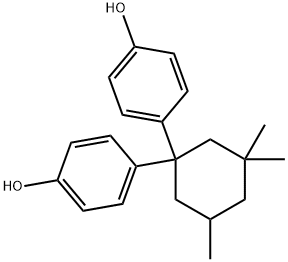 4,4'-(3,3,5-トリメチル-1,1-シクロヘキサンジイル)ビス(フェノール) 化学構造式