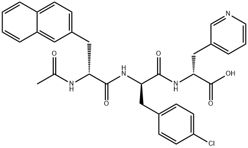 AC-D-2-NAL-D-4-CLPHE-D-3-PAL, 129225-22-5, 结构式