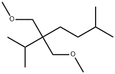 ２イソペンチル２イソプロピル１，３ジメトキシプロパン 化学構造式