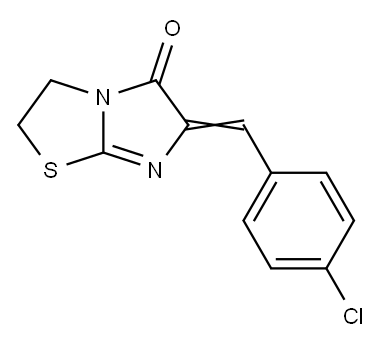 Imidazo(2,1-b)thiazol-5(6H)-one, 2,3-dihydro-6-((4-chlorophenyl)methyl ene)- Struktur