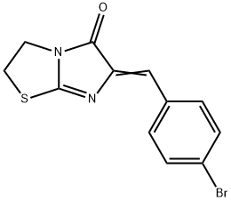 Imidazo(2,1-b)thiazol-5(6H)-one, 2,3-dihydro-6-((4-bromophenyl)methyle ne)-,129228-64-4,结构式