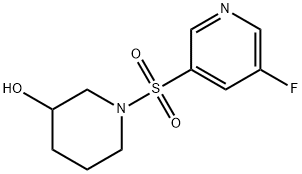 1-(5-fluoropyridin-3-ylsulfonyl)piperidin-3-ol Struktur