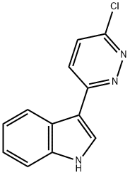 3-(6-クロロ-3-ピリダジニル)-1H-インドール 化学構造式