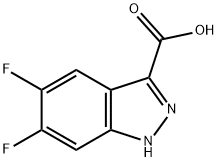5,6-二氟-1H-吲唑-3-羧酸 结构式