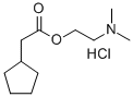 Cyclopentaneacetic acid, 2-(dimethylamino)ethyl ester, hydrochloride Structure