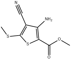 METHYL 3-AMINO-4-CYANO-5-(METHYLTHIO)THIOPHENE-2-CARBOXYLATE Struktur