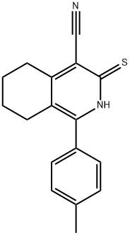3-巯基-1-(对甲苯基)-5,6,7,8-四氢异喹啉-4-甲腈, 129340-04-1, 结构式