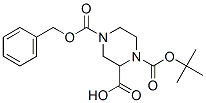 1-叔丁氧羰基-4-苄氧羰基-2-哌嗪羧酸, 129365-23-7, 结构式