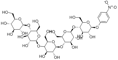 P-NITROPHENYL BETA-D-CELLOPENTAOSIDE 化学構造式