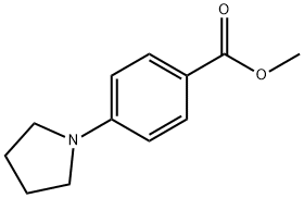 4-(1-ピロリジニル)安息香酸メチル 化学構造式
