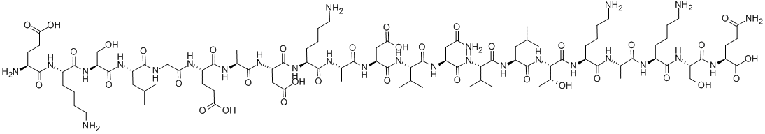 GLU-LYS-SER-LEU-GLY-GLU-ALA-ASP-LYS-ALA-ASP-VAL-ASN-VAL-LEU-THR-LYS-ALA-LYS-SER-GLN, 129449-07-6, 结构式