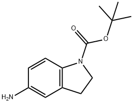 1-BOC-5-氨基-2,3-二氢吲哚, 129487-92-9, 结构式