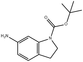 6-AMINO-2,3-DIHYDRO-INDOLE-1-CARBOXYLIC ACID TERT-BUTYL ESTER Structure