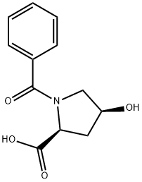 TRANS-1-BENZOYL-4-HYDROXY-L-PROLINE 化学構造式