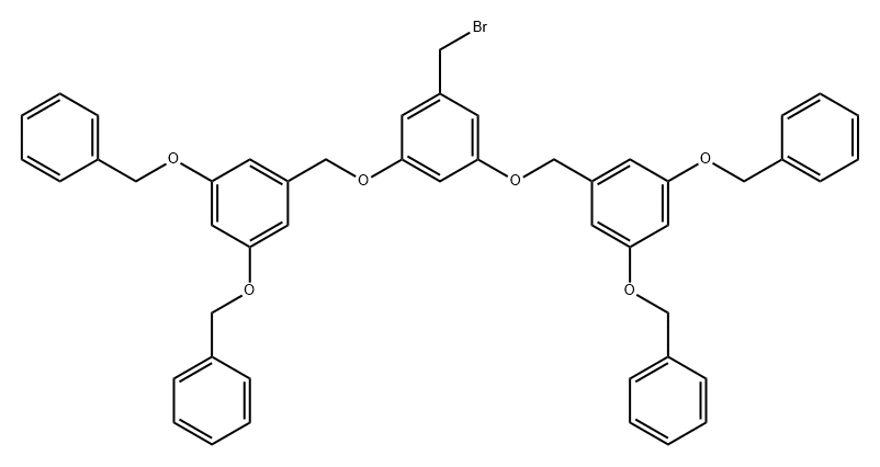 3,5-双[3,5-双(苄氧基)苄氧基]苄溴, 129536-41-0, 结构式