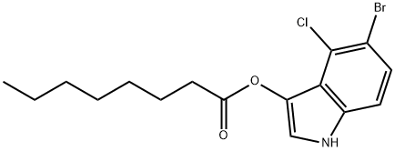 カプリル酸5-ブロモ-4-クロロ-3-インドリル 化学構造式