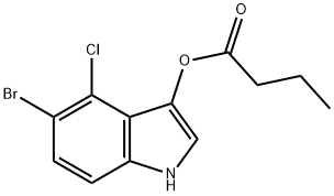 酪酸5-ブロモ-4-クロロ-3-インドリル 臭化物 塩化物 化学構造式