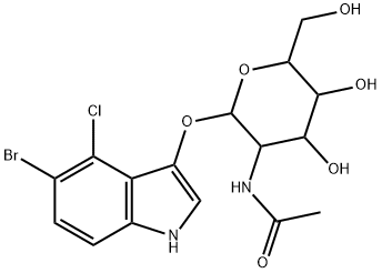5-Bromo-4-chloro-3-indolyl-N-acetyl-beta-D-galactosaminide Struktur