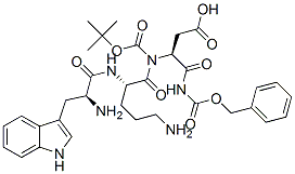tert-butyloxycarbonyl-tryptophyl-benzyloxycarbonyl-ornithyl-aspartamide 结构式