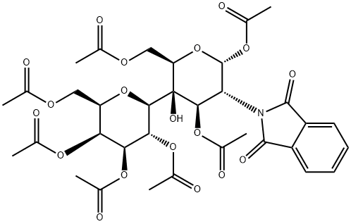 2-PHTHALIMIDOLACTOSAMINE, HEPTAACETATE (MIXTURE OF ISOMERS), 129647-37-6, 结构式