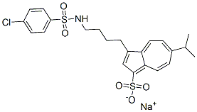6-isopropyl-3-(4-(4-chlorobenzenesulfonylamino)butyl)azulene-1-sulfonic acid sodium salt|化合物 KT2-962