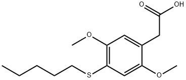 Benzeneacetic acid, 2,5-dimethoxy-4-(pentylthio)- Structure
