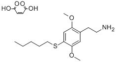 Benzeneethanamine, 2,5-dimethoxy-4-(pentylthio)-, (Z)-2-butenedioate ( 1:1) Structure