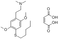 Benzeneethanamine, 2,5-dimethoxy-N,N-dimethyl-4-(pentylthio)-, (Z)-2-b utenedioate (1:1) Struktur