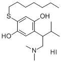 1,4-Benzenediol, 2-(1-((dimethylamino)methyl)-2-methylpropyl)-5-(hepty lthio)-, hydriodide 结构式