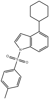 4-CYCLOHEXYL-1-(4-METHYLPHENYLSULFONYL)INDOLE Structure