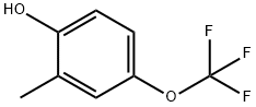 2-メチル-4-(トリフルオロメトキシ)フェノール 化学構造式