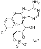 8-(4-CHLOROPHENYLTHIO) ADENOSINE-3',5'-CYCLIC MONOPHOSPHOROTHIOATE, SP-ISOMER SODIUM SALT Struktur