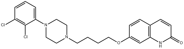 7-[4-[4-(2,3-二氯苯基)-1-哌嗪基]丁氧基]-2(1H)-喹啉酮, 129722-25-4, 结构式