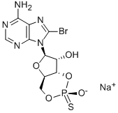 8-BROMOADENOSINE-3',5'-CYCLIC MONOPHOSPHOROTHIOATE, RP-ISOMER SODIUM SALT Structure