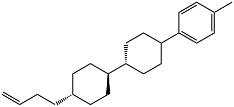 ｔｒａｎｓ４（ブタ３エン１イル）ｔｒａｎｓ４’（ｐトリル）ビシクロヘキシル 化学構造式