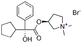 Pyrrolidinium, 3-[(cyclopentylhydroxyphenylacetyl)oxy]-1,1-dimethyl-, bromide, [R-(R*,S*)]- Structure