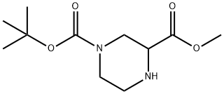 N-4-BOC-2-ピペラジンカルボン酸メチルエステル 化学構造式