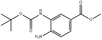 4-氨基-3-(BOC-氨基)苯甲酸甲酯,1298108-48-1,结构式