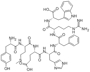 TYR-MET-GLU-HIS-PHE-ARG-TRP Structure