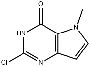 2-氯-5-甲基-1H,4H,5H吡咯并[3,2-D]嘧啶-4-酮,129872-84-0,结构式
