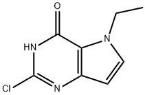 2-氯-5-乙基-3,5-二氢-4H-吡咯并[3,2-D]嘧啶-4-酮,129872-85-1,结构式